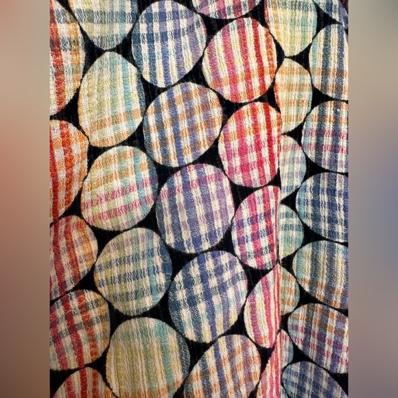 Luchiano Visconti Men's Long Sleeve Button Down Multicolor circles stripes shirt - Picture 3 of 6